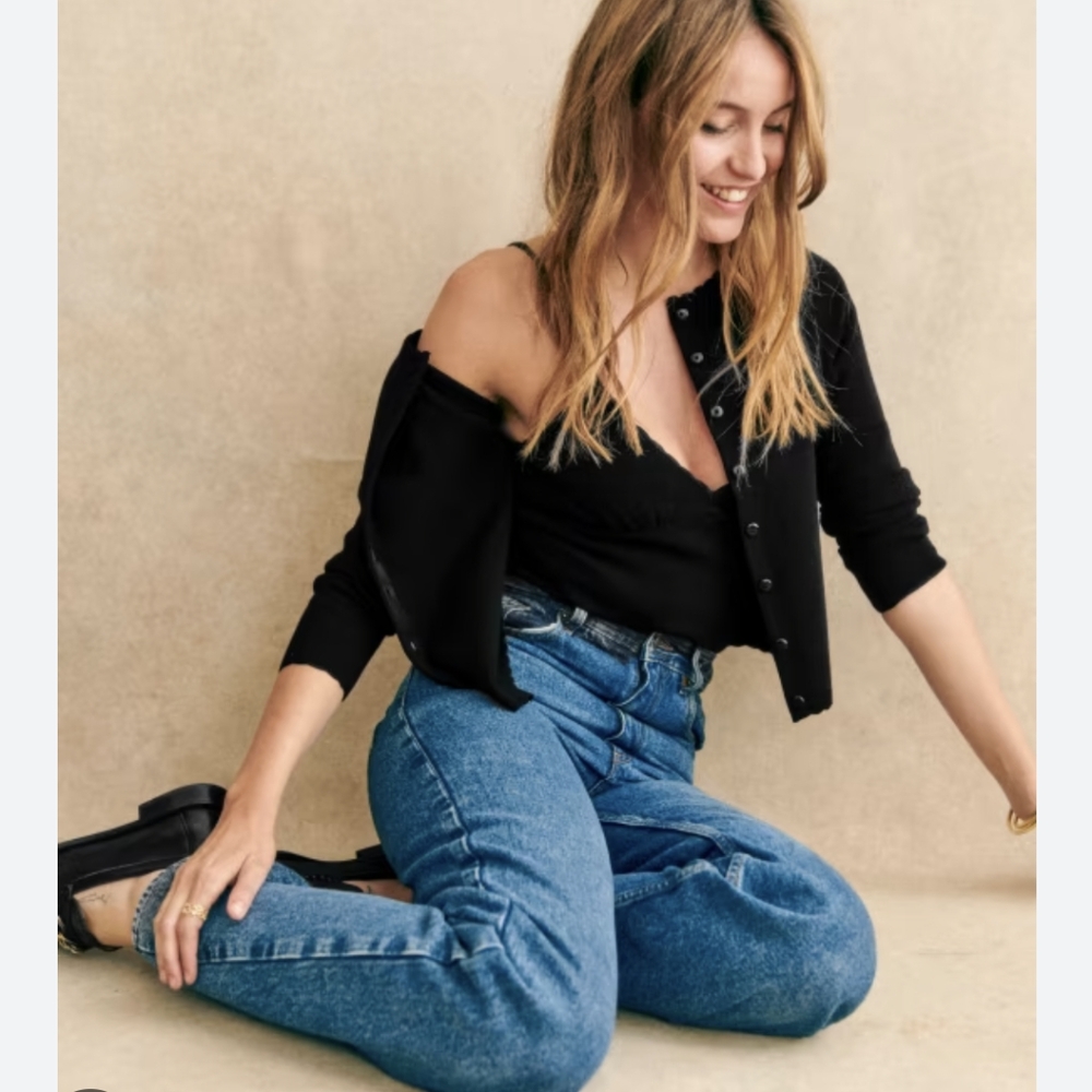Sezane Elie Cardigan Black